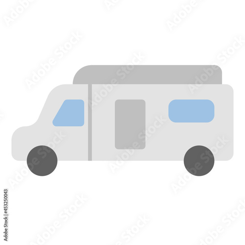 caravan flat icon