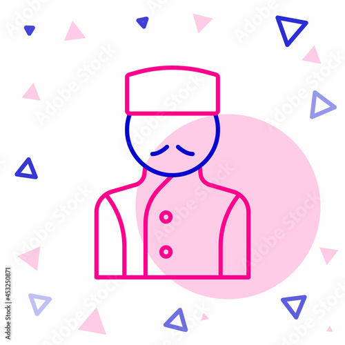 Line Concierge icon isolated on white background. Colorful outline concept. Vector