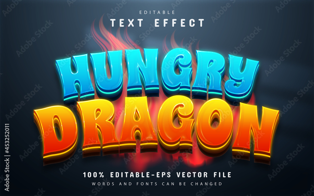 Hungry dragon editable text effect