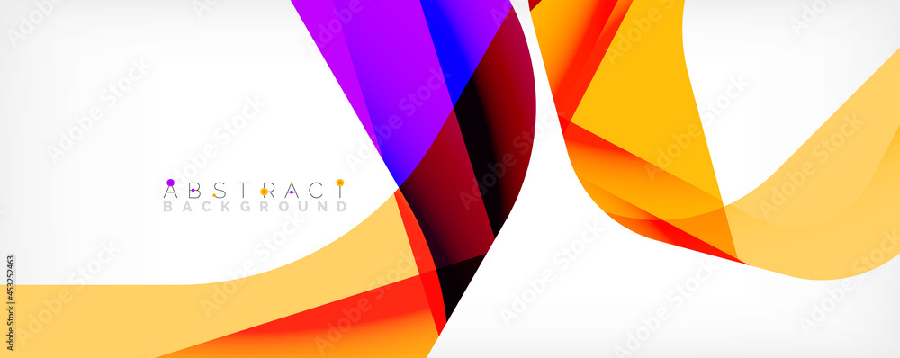 Minimal abstract background - color overlapping shapes on white with shadow lines. Vector Illustration For Wallpaper, Banner, Background, Landing Page Minimal abstract background - color overlapping shapes on white with shadow lines. Vector Illustration For Wallpaper, Banner, Background, Landing Page