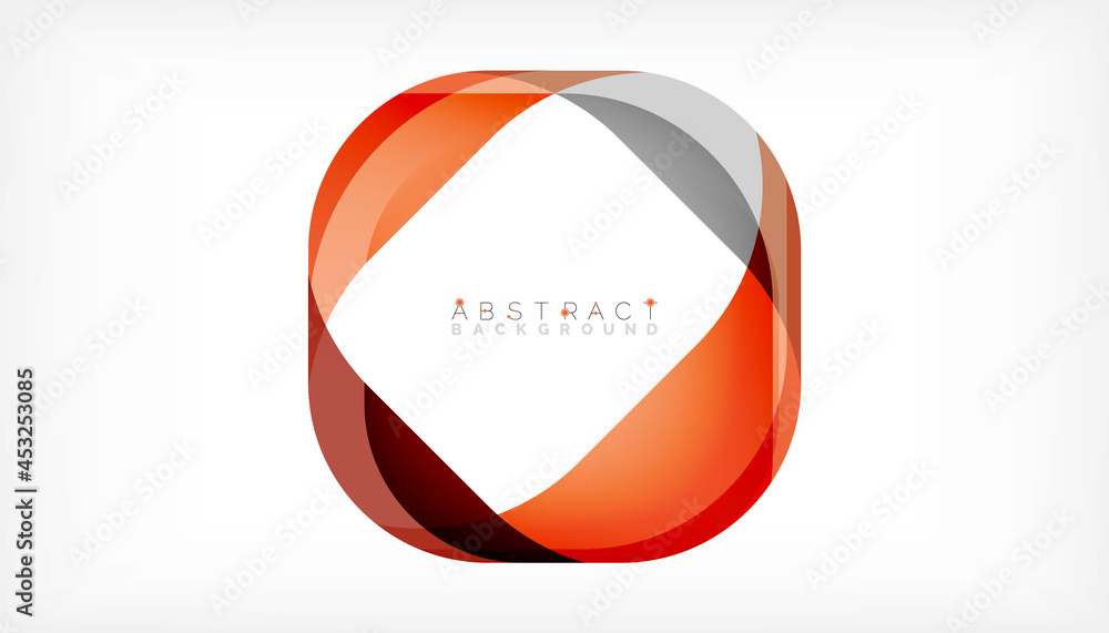 Abstract square shape with overlapping waves, minimal geometric background. Vector Illustration For Wallpaper, Banner, Background, Landing Page Abstract square shape with overlapping waves, minimal geometric background. Vector Illustration For Wallpaper, Banner, Background, Landing Page