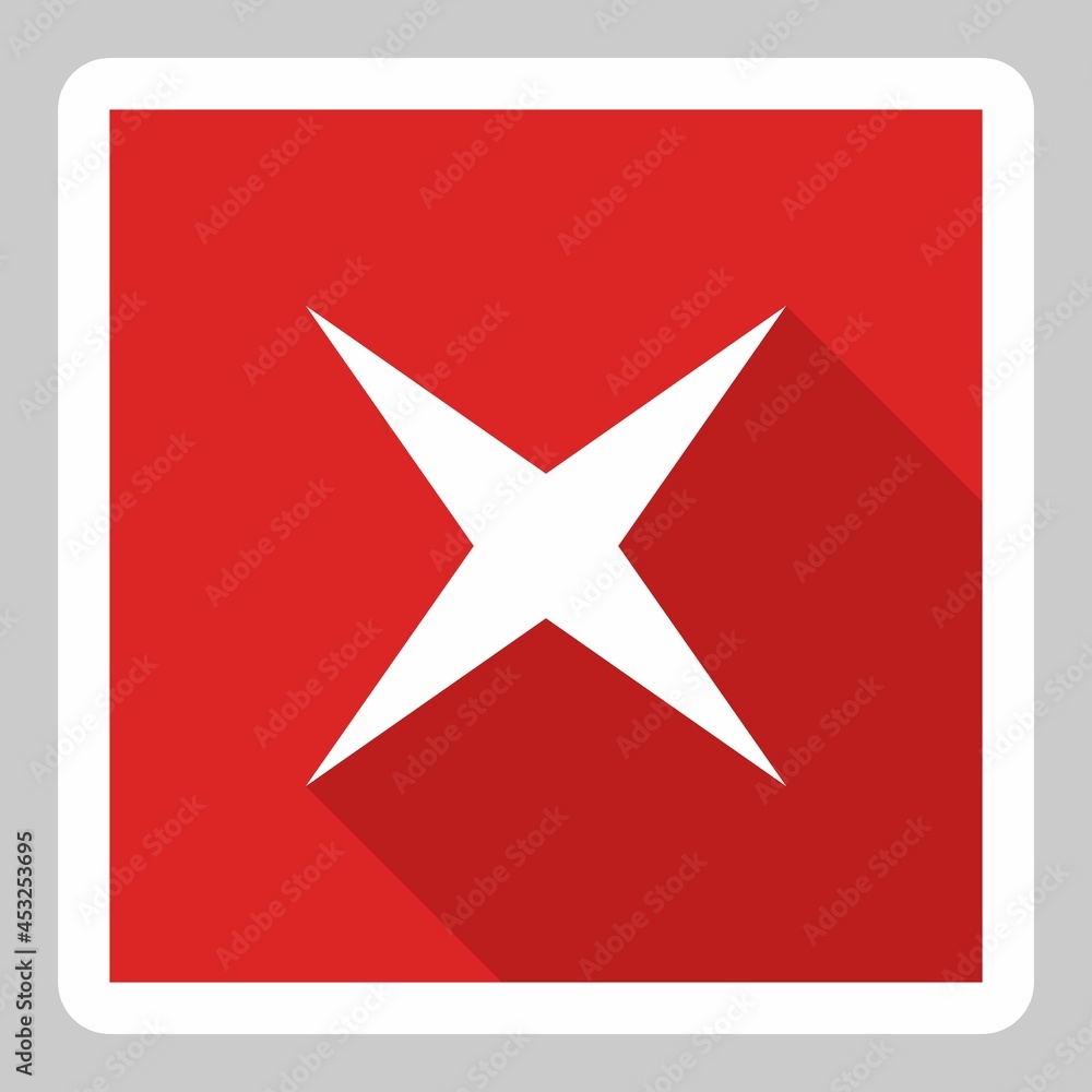 Wrong marks, Cross marks, Rejected, Disapproved, No, False, Not Ok, Wrong Choices, Task Completion, Voting. - vector mark symbols in red. White stroke and shadow design. Isolated icon. Wrong marks, Cross marks, Rejected, Disapproved, No, False, Not Ok, Wrong Choices, Task Completion, Voting. - vector mark symbols in red. White stroke and shadow design. Isolated icon.