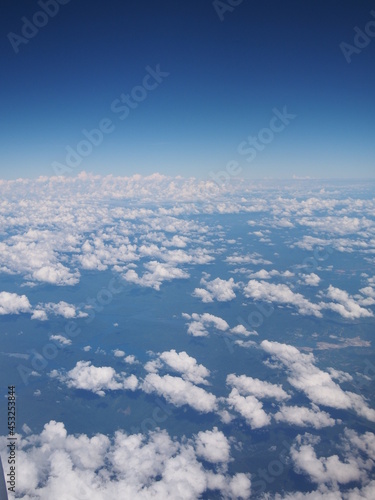 clouds over the blue sky