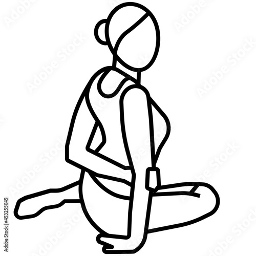 yoga pose icon photo