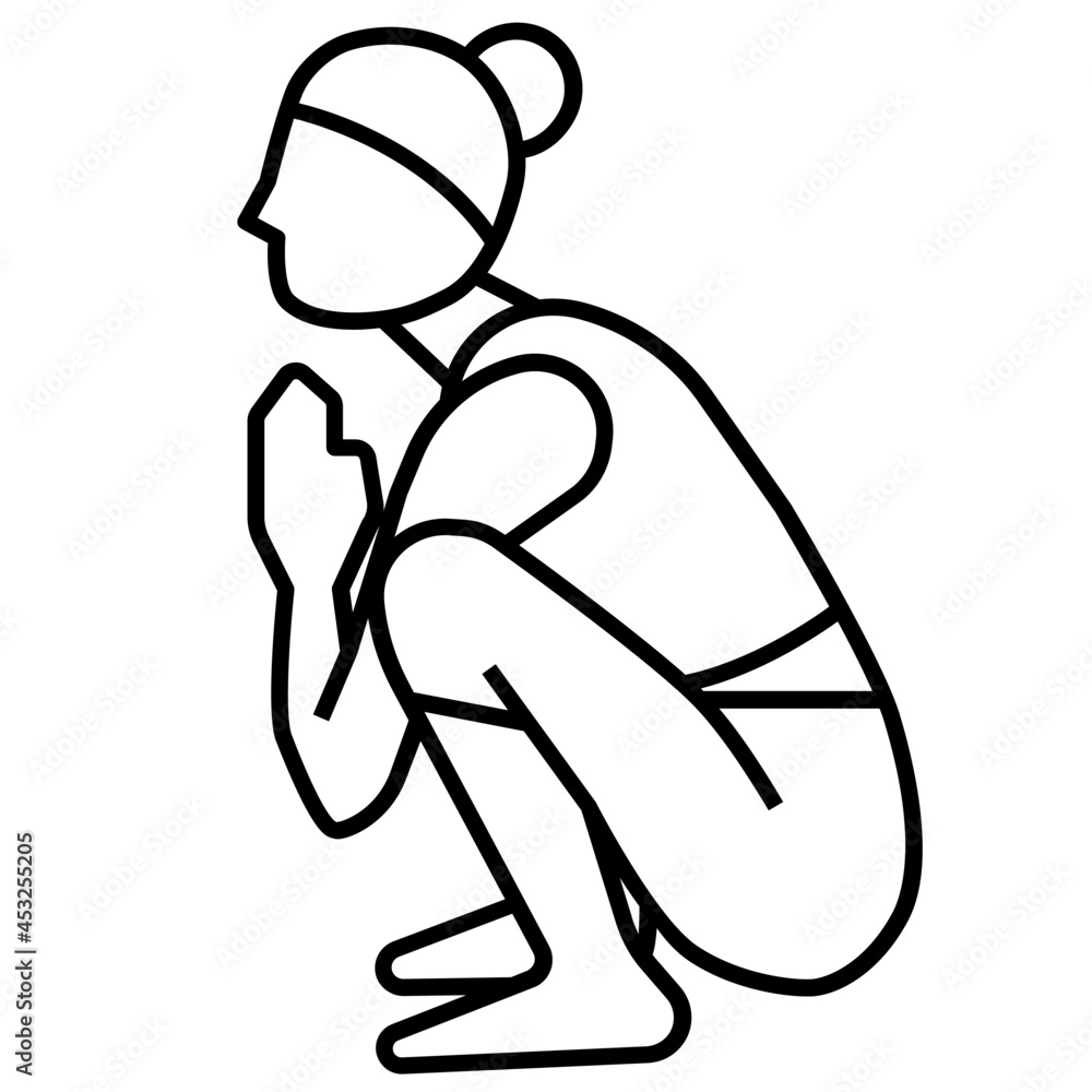Obraz premium yoga pose icon