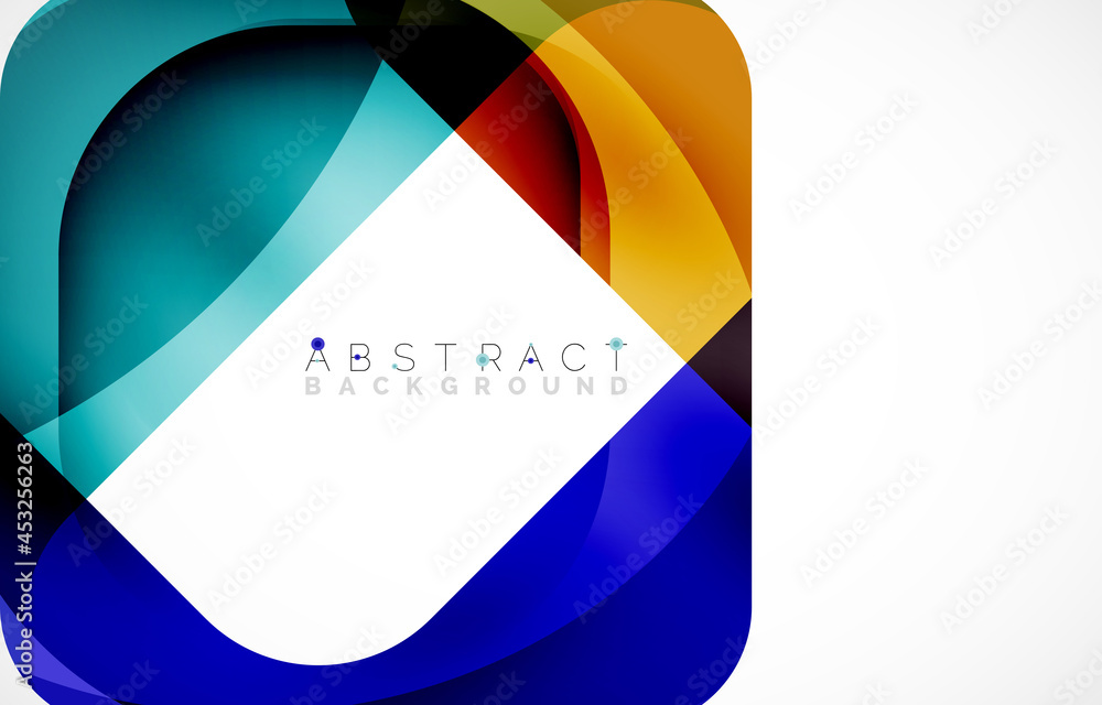 Minimal background. Abstract square shape with round corners created with wavy forms. Vector Illustration For Wallpaper, Banner, Background, Landing Page Minimal background. Abstract square shape with round corners created with wavy forms. Vector Illustration For Wallpaper, Banner, Background, Landing Page