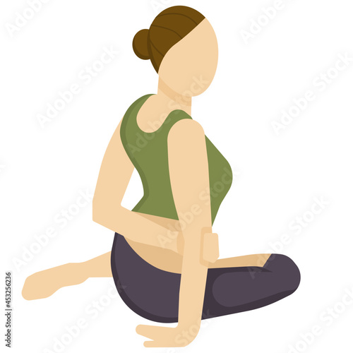 yoga pose flat icon