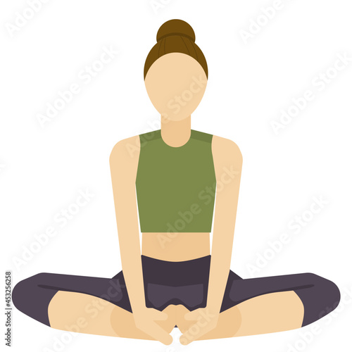 yoga pose flat icon