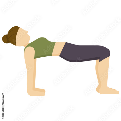 yoga pose flat icon