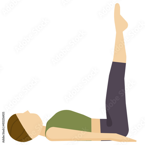 yoga pose flat icon