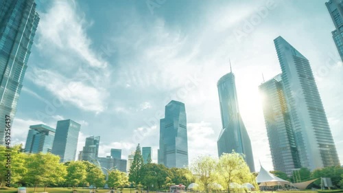 park in lujiazui financial centre, Shanghai, China