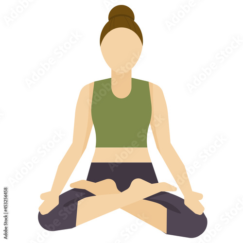 yoga pose flat icon