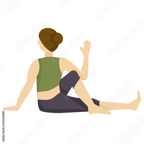 yoga pose flat icon