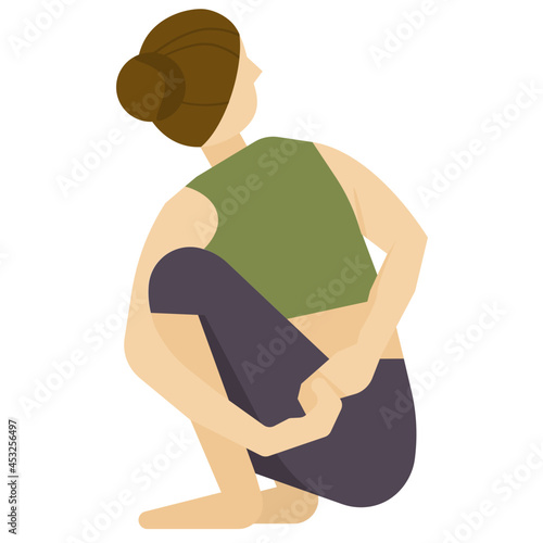 yoga pose flat icon