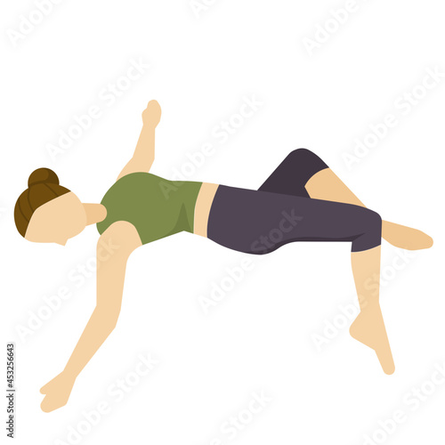 yoga pose flat icon