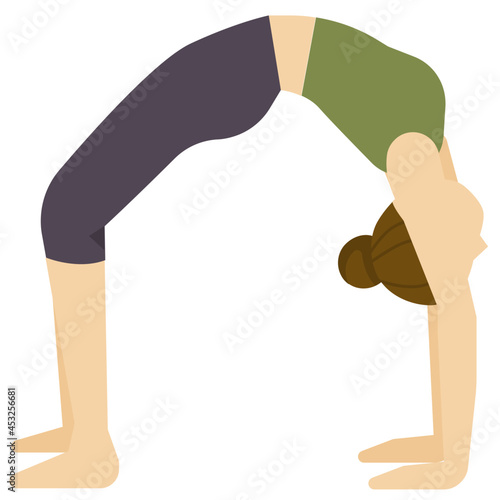 yoga pose flat icon