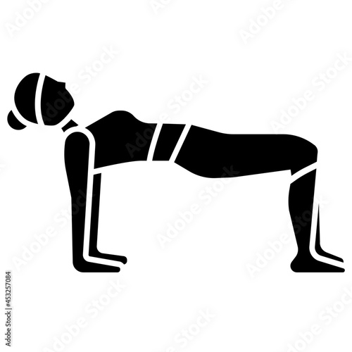 yoga pose glyph icon