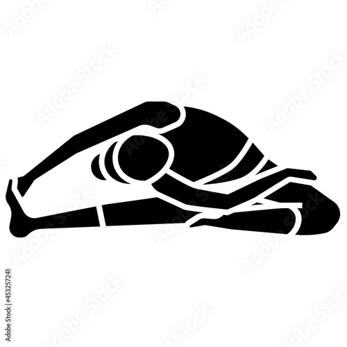 yoga pose glyph icon
