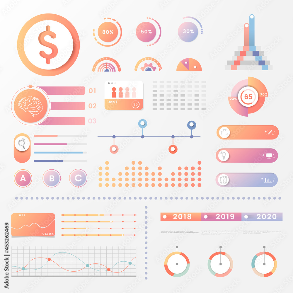Colorful infographic element design Colorful infographic element design