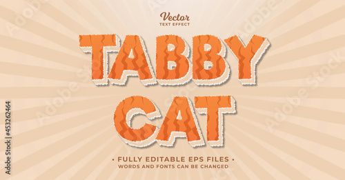 cat fur text effect editable eps cc. words and fonts can be changed