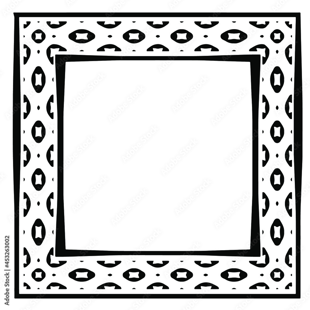 Decorative line art frames for design template. Elegant element for design in Eastern style, place for text. Black outline floral border. Lace vector illustration for invitations and greeting cards Decorative line art frames for design template. Elegant element for design in Eastern style, place for text. Black outline floral border. Lace vector illustration for invitations and greeting cards