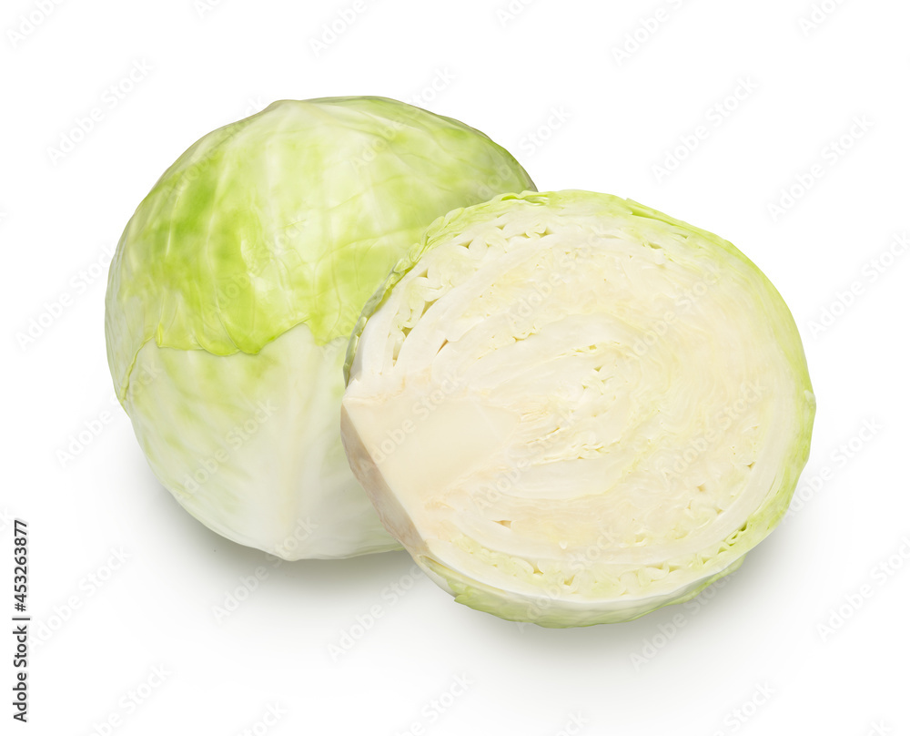 cabbage isolated on white background cabbage isolated on white background