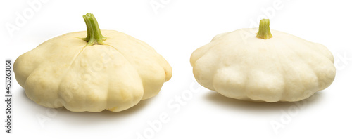 patty pan sqash isolated on white
