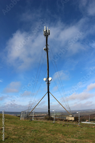 transmission tower on a hill