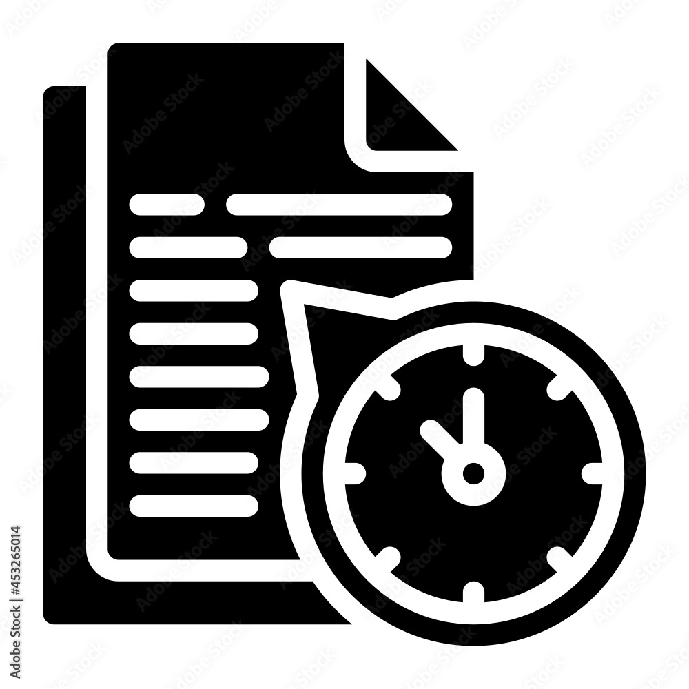 clock glyph icon