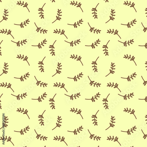 Brown leave seamless pattern background. Design for fabric,fashion,print,product,tiles,packaging,wallpaper,clothing,wrapping.Vector illustration © Walaiporn Paysawat