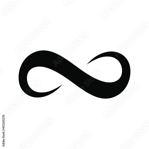 Infinity icon vector set. Mobius loop shape illustration sign collection. unlimited symbol. forever logo.
