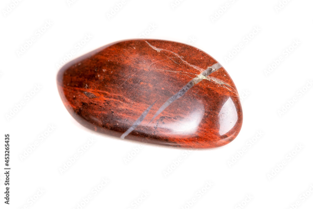 Macro mineral stone jasper on a white background Macro mineral stone jasper on a white background