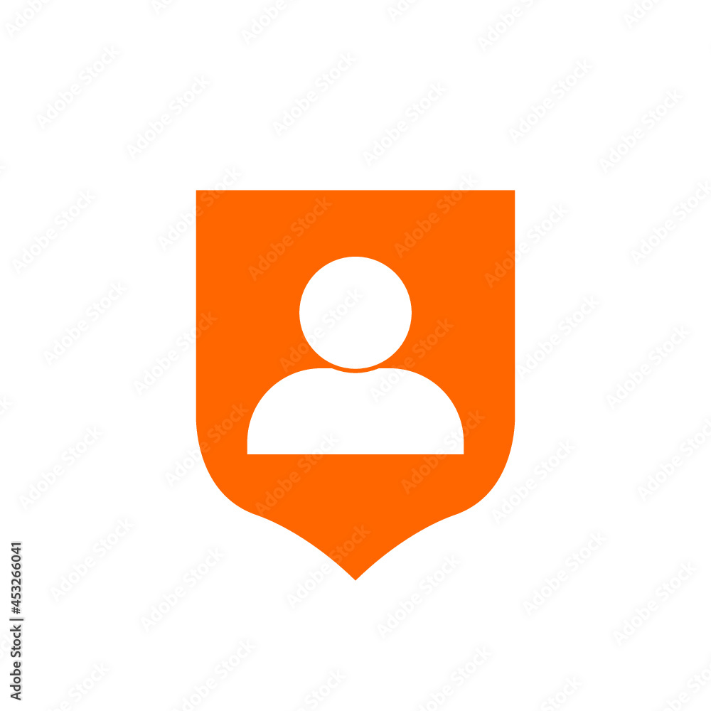 User protection icon isolated on white background User protection icon isolated on white background