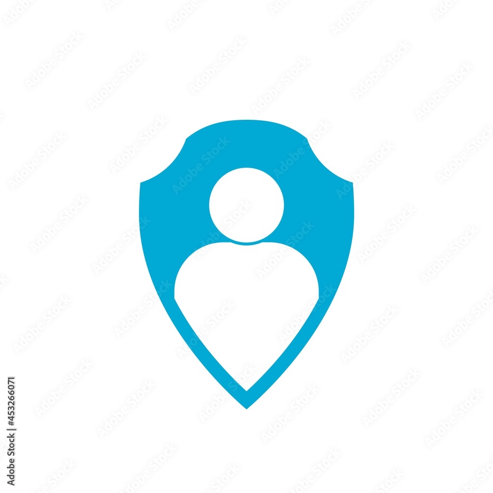 User protection icon isolated on white background User protection icon isolated on white background