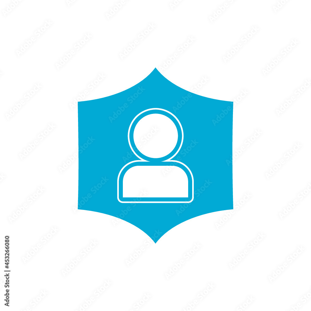 User protection icon isolated on white background User protection icon isolated on white background