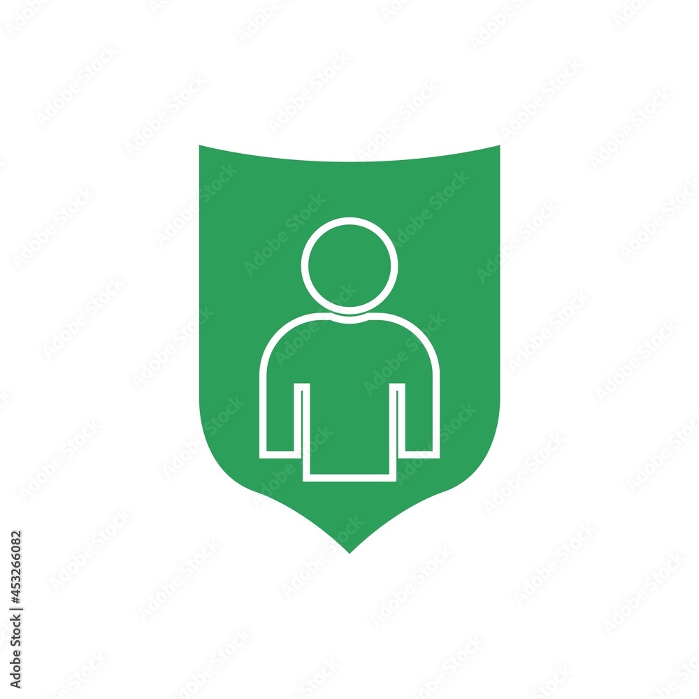 User protection icon isolated on white background User protection icon isolated on white background