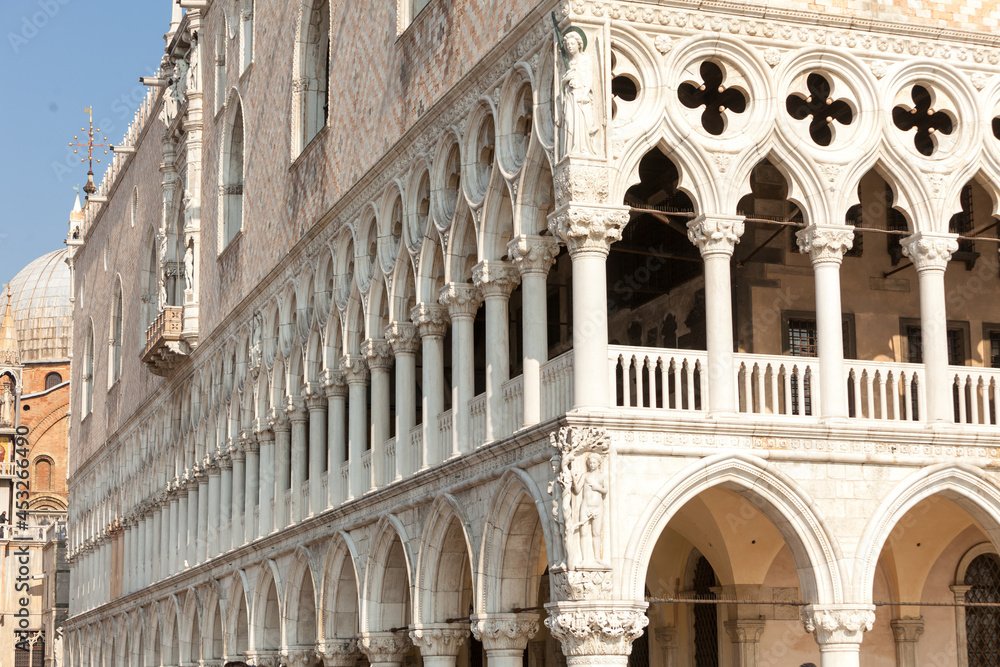 Architecture in St Mark's Square (Piazza San Marco in Italian), Venice, Italy. 