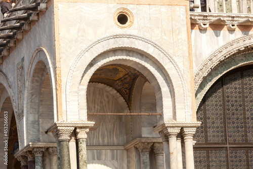 Architecture in St Mark's Square (Piazza San Marco in Italian), Venice, Italy. 