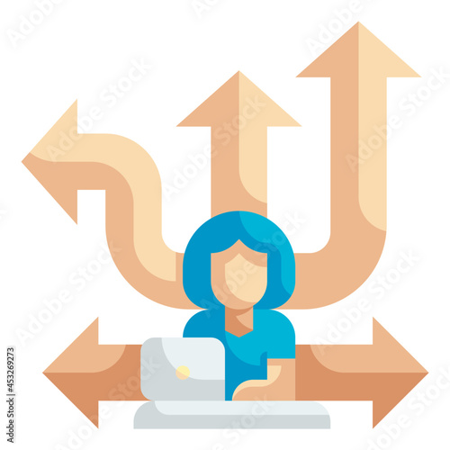 flexibility flat icon