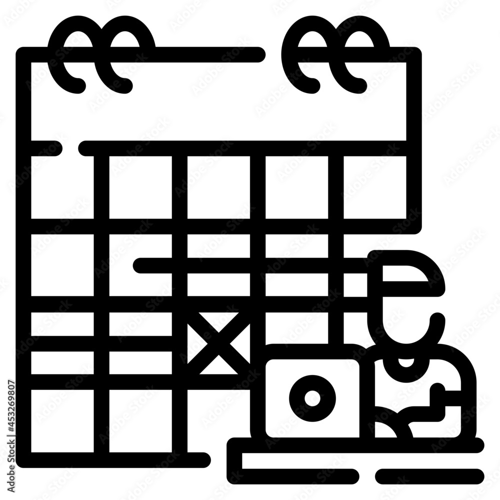 schedule line icon schedule line icon