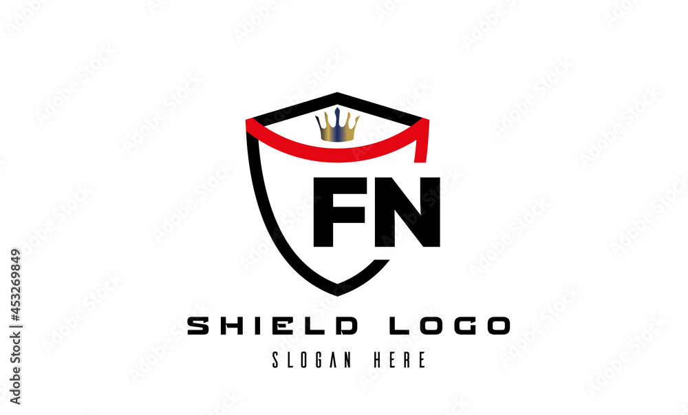 FN king shield latter logo vector FN king shield latter logo vector