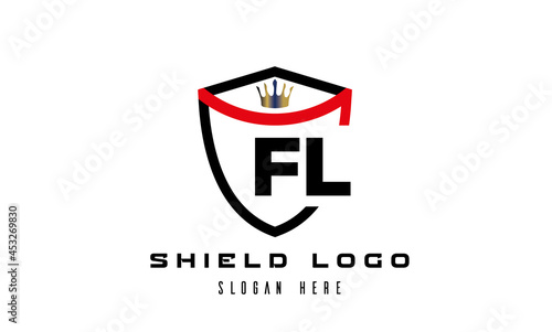 Free Download FL king shield latter logo vector - GFXLoad