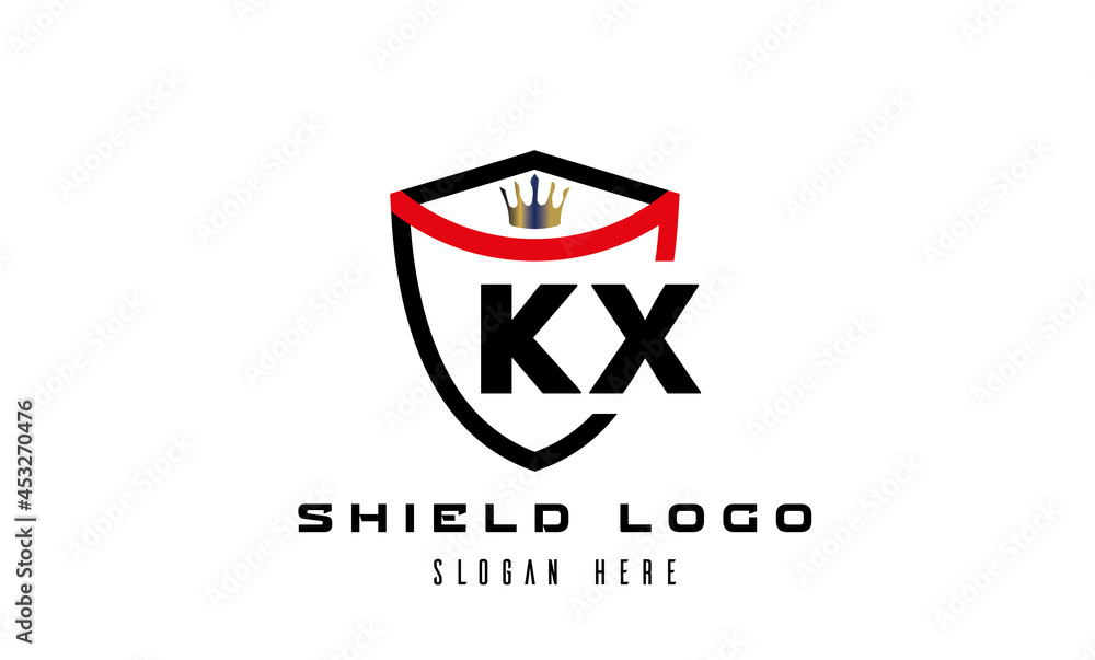 KX king shield latter logo vector KX king shield latter logo vector