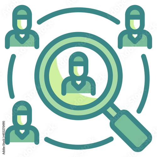 human blue line icon