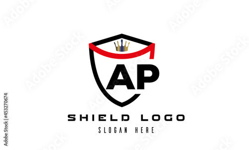 Free Download AP king shield latter logo vector - GFXLoad