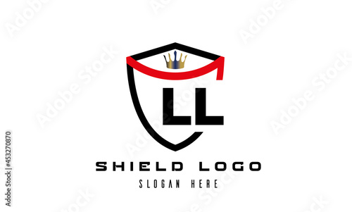 Free Download LL king shield latter logo vector - GFXLoad