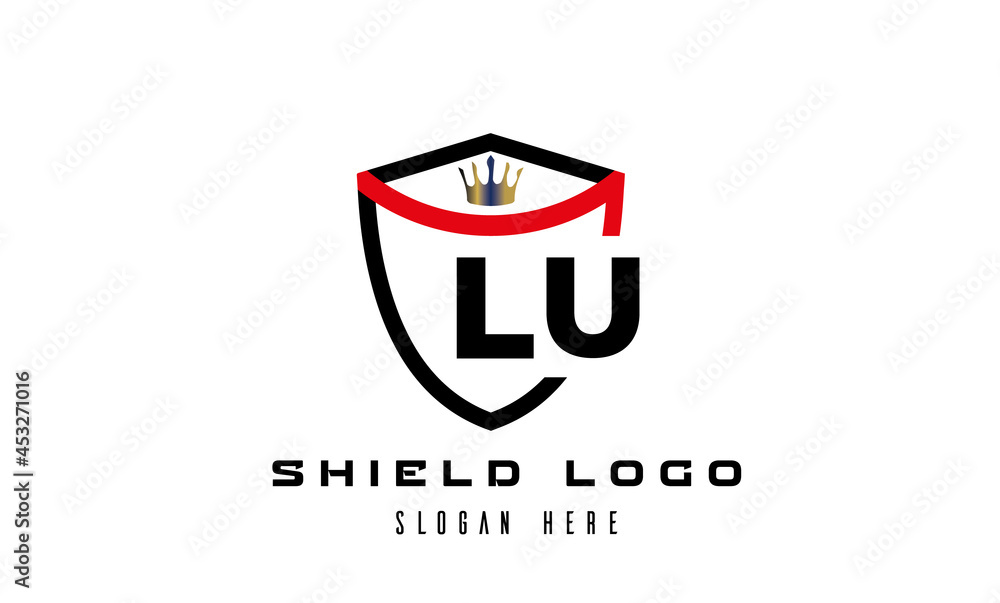 LU king shield latter logo vector LU king shield latter logo vector