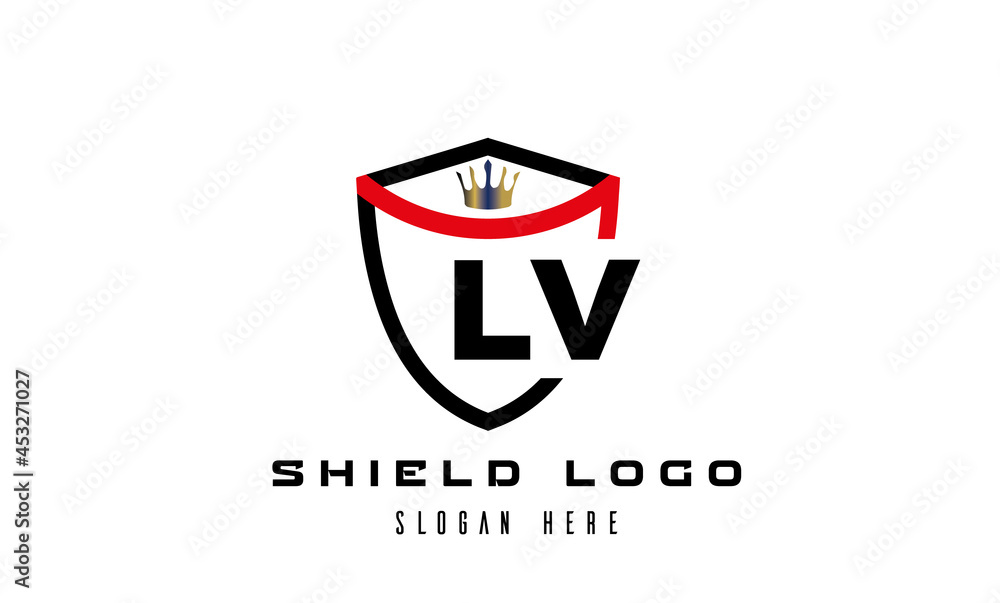 ,  king shield latter logo vector