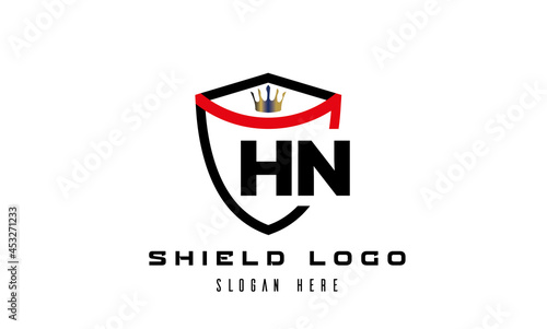 Free Download HN king shield latter logo vector - GFXLoad