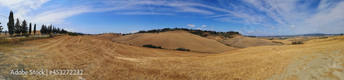Panoramic view of the countryside near Lajatico. Tuscany, Italy. photo